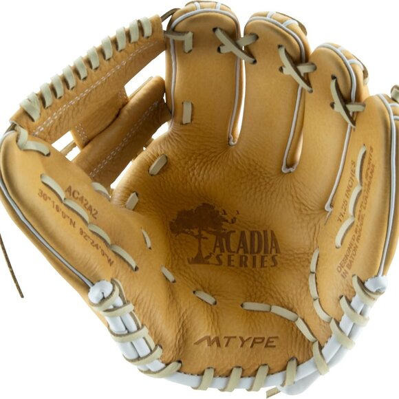 Marucci Acadia M Type V2 Youth Baseball Catcher's Mitt, 32 inches, Beige Size 11 - Picture 7 of 8